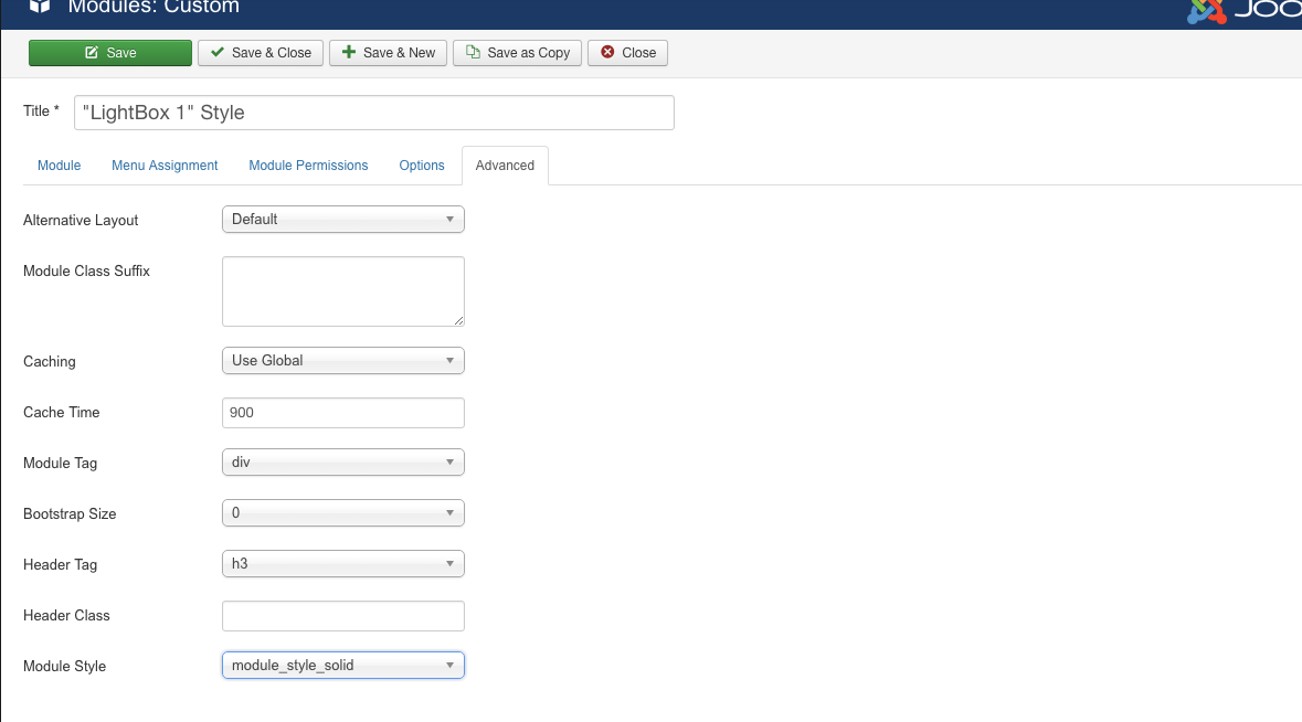 Module styles Module styles